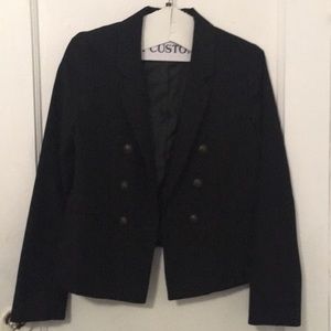Black blazer with button detail